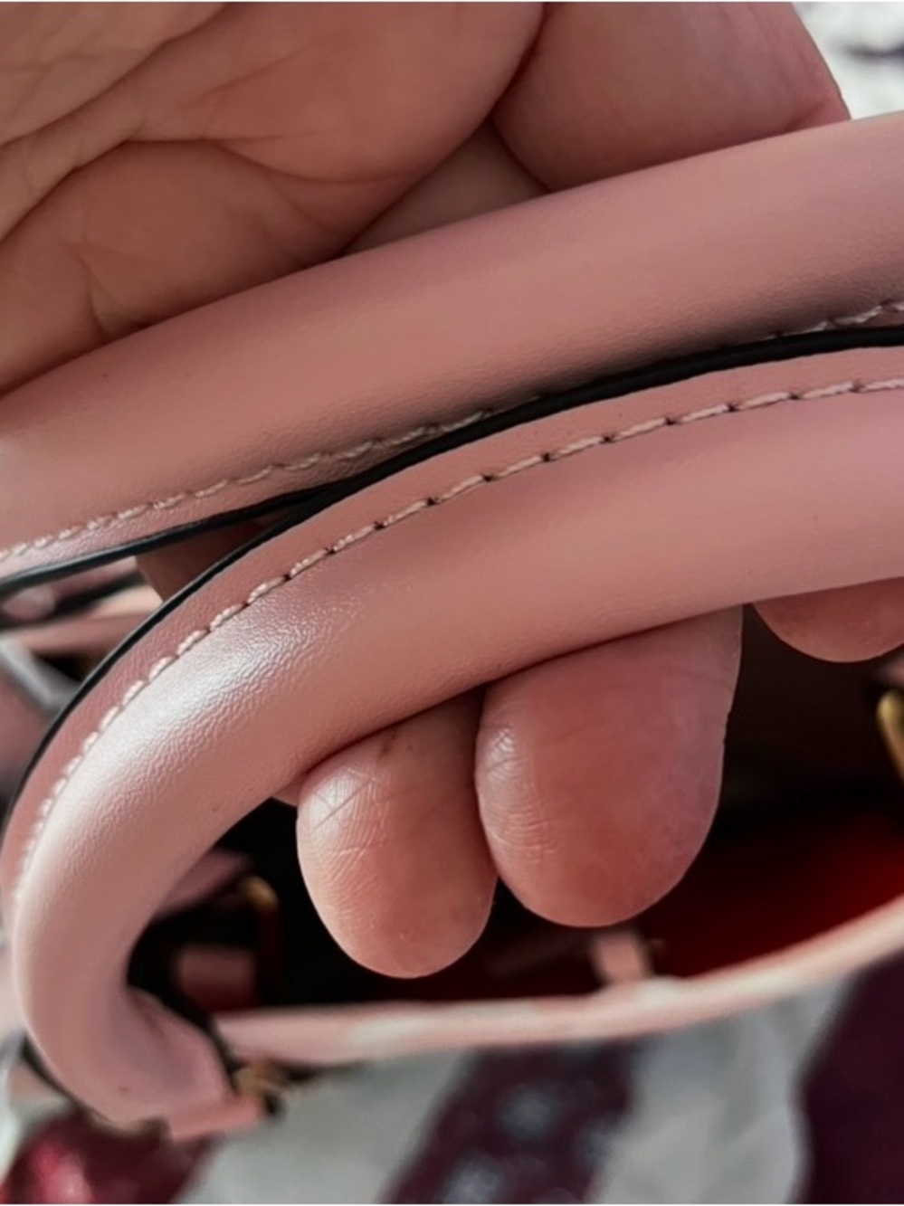 Women's Pink Leather Handbag